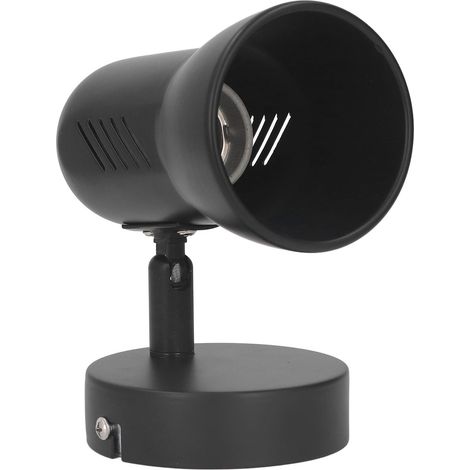 Douille murale E26 rotative, noir mat, installation facile, pour chambre ou bureau, 85-265 V