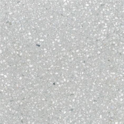 Véritable Carreau Terrazzo fond gris inclusions blanc GRISCAL 60x60 cm boîte de 0.72m2 Satiné - Gioia Materia (1/4)