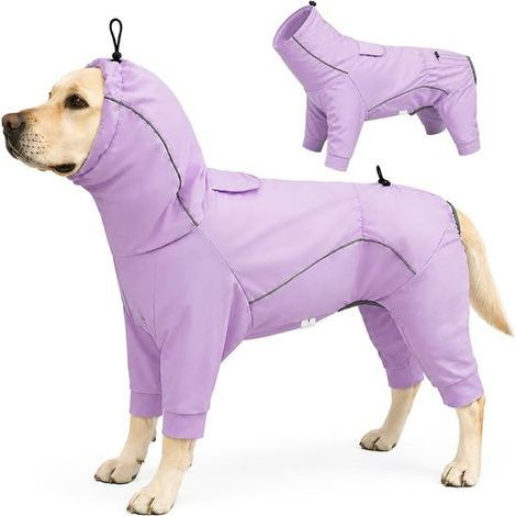 Imperméable pour chien - Longueur du dos : 40 cm - Poncho imperméable et réfléchissant - Manteau pour chien