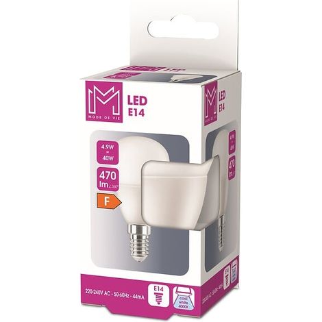 Ampoule LED E14SPH - Dépolie - Blanc froid - 40W