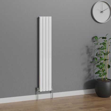 WarmeHaus Vertical 1600x272mm Flat Panel Radiator White Double (1/5)