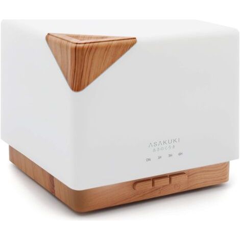 700ml Diffuseur d'Huiles Essentielles, Premium 5 en 1 à Ultrasons Electrique Vaporizer Humidificateur, Minuterie et Arrêt Automatique sans Eau, 7 Couleurs de Lumière LED pour Yoga, Maison (1/5)