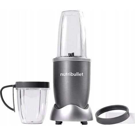nutribullet Original 600, Frullatore Elettrico, Tritatutto, Frullatore Smoothie, Frullatore Tritatutto Multifunzione, 600w, bicchieri da 700ml e 500ml, nero, NB606B (1/5)