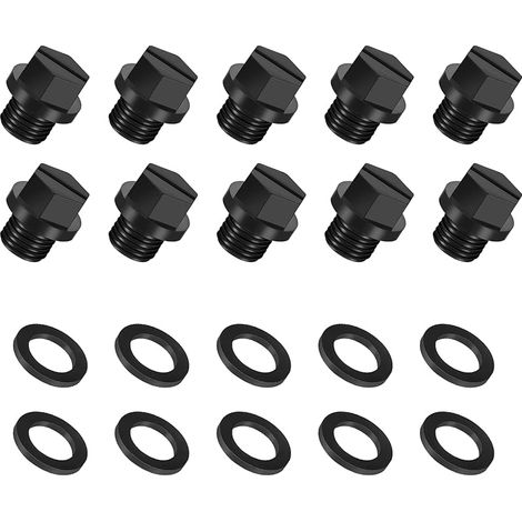 Lot de 10 Bouchons de vidange pour Piscine, pièces de Pompe de Piscine, Bouchons de vidange avec Joints Volume 1/4in Bouchon de Piscine