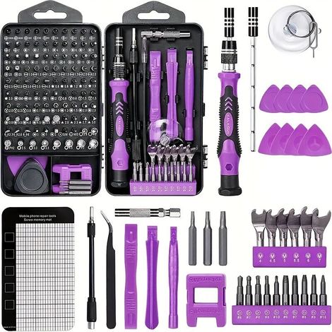 Kit Réparation 138 Pièces Tournevis Précision pour Smartphone Tablette Montre Appareil Photo (1/4)
