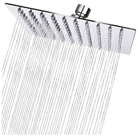 50cm Square Stainless Steel Rain Shower Head - High Pressure Shower Head, Water Saving, Anti-Limescale, 360° Rotation, Easy Installation (1/4)