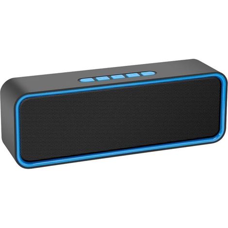 Tragbarer Bluetooth-Lautsprecher, kabelloser 5.0-Lautsprecher mit HiFi-Bass, 3D-Stereo-Sound, 1200-mAh-Akku – 12 Stunden Wiedergabezeit
