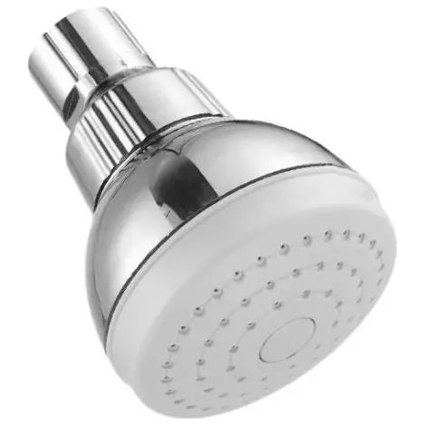 Soffione Tondo Ambra Bathroom Oculus In Abs Cromato E Bianco 1/2 - ø 7 Cm.