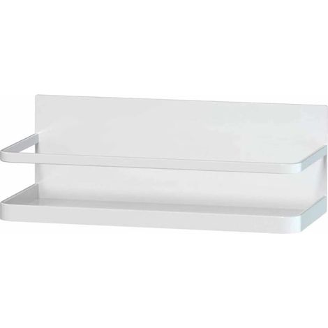 Étagère magnétique pour réfrigérateur, étagère à épices magnétique pour réfrigérateur, panier à épices magnétique pour réfrigérateur, organiseur de cuisine (blanc), (1/5)