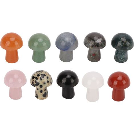 Set mit 10 Mini-Kristallpilzen – Exquisite Badewannendekoration, Pflanzgefäß, Ornament, Geschenk (1/5)