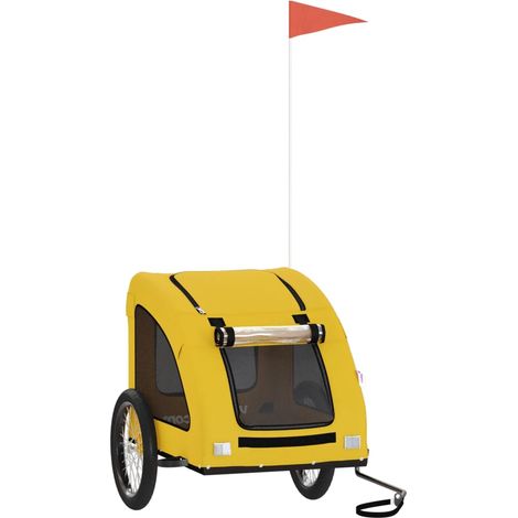 Remorque de vélo pour animaux de compagnie jaune (1/5)