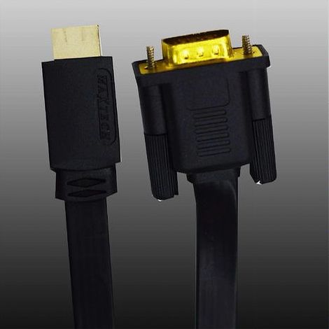 Trade Shop - Hdmi Vga Video Cable 5.0 Metros Adaptador 1080p 1400p 1600p 24k Maxtech Hdmi-va5.0m - (1/2)