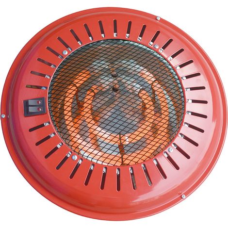 HTW HTW-EST800BRA Calentador eléctrico de cuarzo tipo brasero, 800 W, rojo