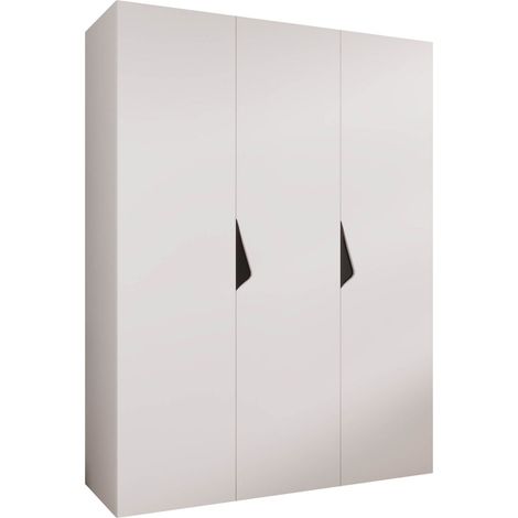 Armoire Hartford 619, Blanc, 202x150x52cm, Portes d'armoire: Avec des charnières, Nombre d'étagères: 0 (1/5)
