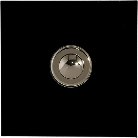 Sonnette filaire carré acier noir fixation murale