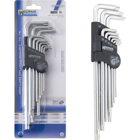 Set Chiavi Torx "L" 9 Pezzi Lunghezza Antimanomissione