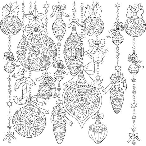 Tableau sur toile à colorier fête de Noël 30x30 cm - Impression sur Toile Murale Décorative - Image imprimée en HD sur Toile - Toile sur Châssis en Bois FSC - Fabriqué en France (1/4)