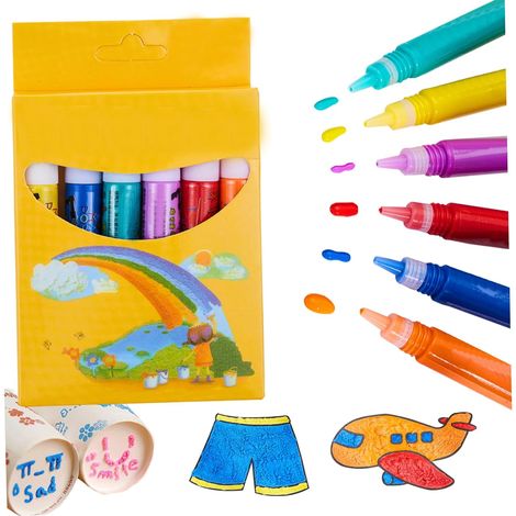 Lot de 6 stylos magiques 3D effet popcorn (1/5)