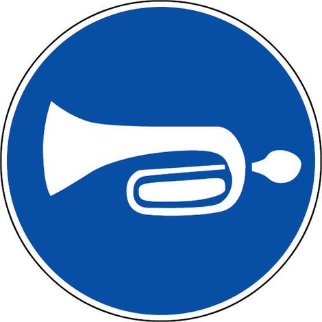 Panneau Obligation d'avertir - Rigide Ø80mm - 4021188