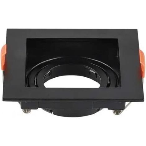 V-TAC VT-933-B portafaretto led da incasso quadrato faretto GU10 colore nero in policarbonato 95x95mm sku 6657