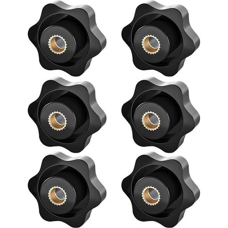 Pomello di serraggio M8, dado a stella, pomello di serraggio con filettatura zigrinata, dado di serraggio M8, pomello di serraggio con dado a testa stellare, per meccanici, mobili, apparecchiature ele