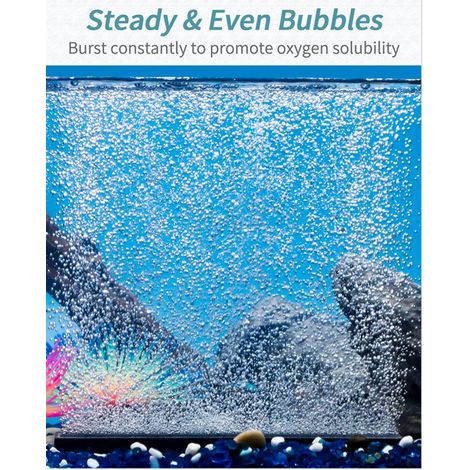 Barre de Pierre d'Air pour Aquarium Diffuseur de Bulles d'Oxygène pour Bassin et Aquarium avec Ventouse 20 cm (1/5)