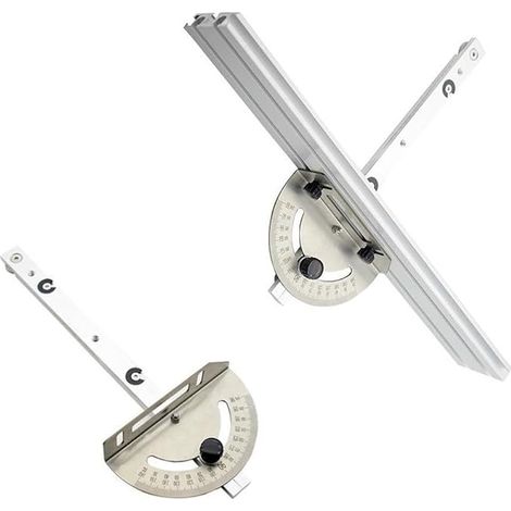 Präzisionswinkelanschlag für Tischkreissäge mit Führungsschienen, Gehrungsanschlag für Tischkreissäge, großer Winkelanschlag + Zähler 415 mm (1/5)