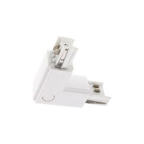 Connettore angolare binario trifase led colore nero bianco giunti kit 2 pezzi (1/2)