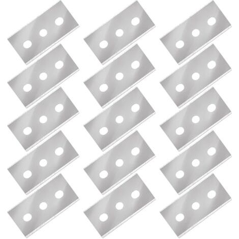royaluxe-Lot de 15 lames de rechange pour grattoirs de plaque de cuisson - 42 x 22 mm - compatibles avec les plaques vitrocéramiques, en verre ou en inox - couleur argent