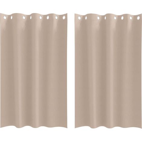 Maison Exclusive - Verdunkelungs-Vorhänge mit Ringen 2 pcs Taupe