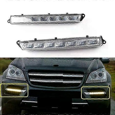 1 Paar LED-Tagfahrlicht passend für Mercedes-Benz X164 GL350 GL450 GL500 LED-Nebelscheinwerfer DRL A1649060351 A1649060451-JXLGV (1/5)