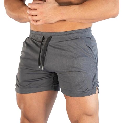 Short d'entraînement à séchage rapide avec poches pour basket-ball, léger, respirant, course à pied, ceinture réglable pour homme (1/5)