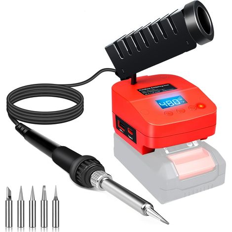 Einhell 18V PXC Power X-Change Akku-Lötstation, tragbarer, schnell aufheizender elektrischer Lötkolben mit USB- und Typ-C-Anschluss für Heimwerkerarbeiten, Gerätereparaturen und Löten (1/5)