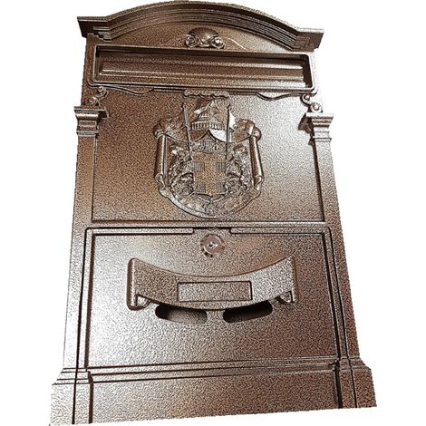 CASSETTA POSTA ALLUMINIO bronzo martellato ROYAL PER ESTERNI POSTALE LETTERE