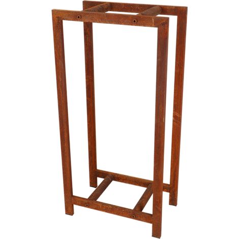 Range bois en fer - Rouillé - L 37,8 x P 23,2 x H 77 cm - Livraison gratuite (1/3)