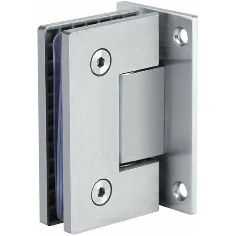 2 Stück 8–10 mm Schraubanschlüsse, Klemmen für Glasscharniere, rahmenlose 90º-Wandhalterungen, Klemmen für Glasduschtüren (1/4)