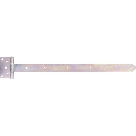 Penture anglaise avec goupille pressée électro-galvanisé passivé à couche épaisse penture 591 x 40 mm charnière 103 x 59 mm kit de 10