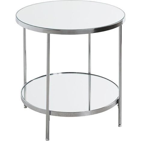 Table d'Appoint Ronde "Palace" 46cm Chrome (1/3)
