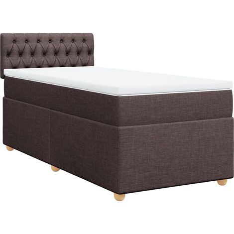 Maison Exclusive - Boxspringbett mit Matratze Dunkelbraun 90x190 (1/5)