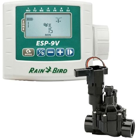 Kit Programador de riego WPX1 + Electroválvula de riego 100DVF 9V 1'' Rain Bird (1/3)
