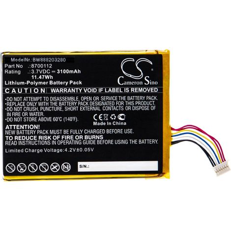 vhbw Batería recargable compatible con Bang & Olufsen BeoSound Moment altavoces, cajas acústicas, bafles (3100 mAh, 3,7 V, polímero de litio) (1/2)