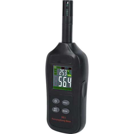 UA963 Hochpräzises, tragbares digitales Thermometer-Hygrometer mit LCD-Bildschirm zur Messung von Temperatur und Luftfeuchtigkeit – präzises Instrument zur Innenraumüberwachung (1/5)