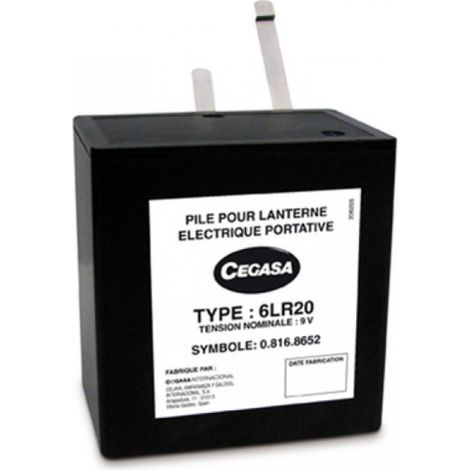 Pile pour Lanterne electrique portative 9V 6LR20