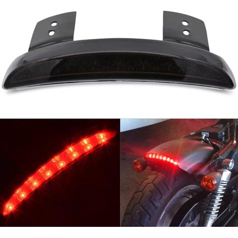 Motorcycle fender edge 8 red LED brake/tail light for Harley Sportster XL 1200N 883N XL1200V XL1200X (tinted lens)