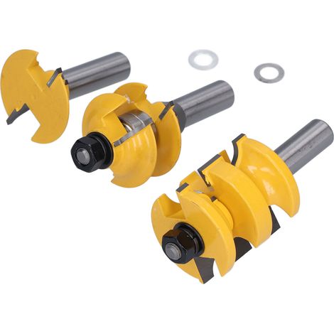 Set mit 3 Zapfenfräsern für Türen, Holzbearbeitung, Nutfräsen, 12,7 mm Schaft (1/5)