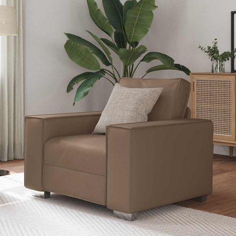 Sofa-Sessel Cappuccino 100 cm Kunstleder vidaXL (1/5)