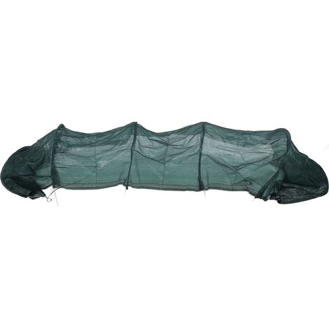 Couverture de rangée de tunnel de serre portable de 3 mètres, filet de protection polyvalent à dégagement rapide pour légumes, fruits, fleurs, cultures, maille vert noirâtre, style pare-soleil en acie (1/5)