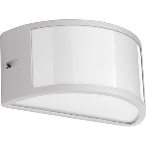 Applique extérieure double émission en aluminium IP44 Fabius - Blanc (1/2)