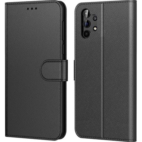 Coque pour Samsung Galaxy A13 4G / 5G, Coque Samsung A13 Lite, Etui Protection Housse Premium en Cuir PU,Pochette Fermeture Magnétique,Flip Case Compatible avec Galaxy A13 (Book Noir) (1/5)
