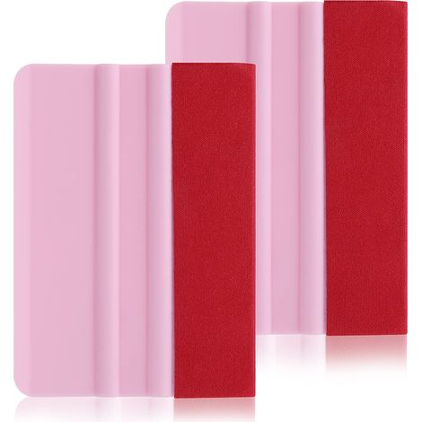 Lot de 2 raclettes en vinyle pour enlever les bulles 10 virgule 2 cm Avec chiffon en feutre doux Pour film vinyle de voiture fenêtre papier peint (1/4)